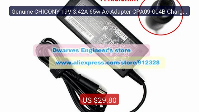 Genuine CHICONY 19V 3.42A 65w Ac Adapter CPA09-004B Charger f... Amazing Value 2026 | Must Have!
