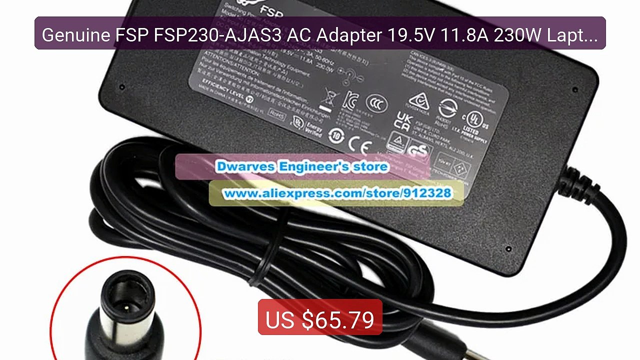Genuine FSP FSP230-AJAS3 AC Adapter 19.5V 11.8A 230W Laptop... -- Top Pick 2026 | Unbeatable Price!