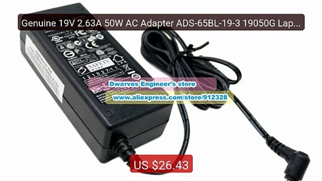 Genuine 19V 2.63A 50W AC Adapter ADS-65BL-19-3 19050G Lapto... Top Pick 2026 | Unbeatable Price!