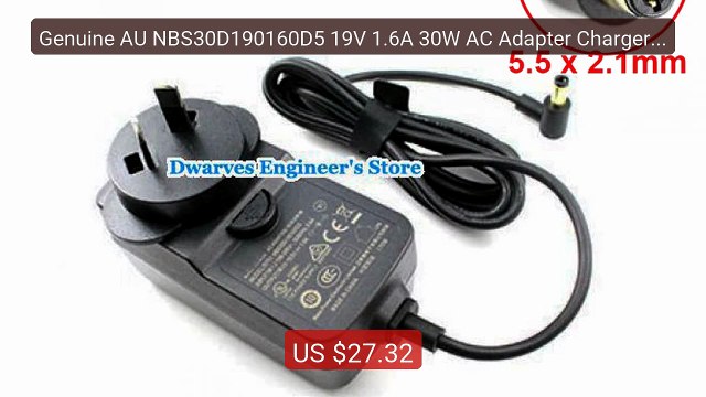 Genuine AU NBS30D190160D5 19V 1.6A 30W AC Adapter Charger F... Top Pick 2026 | Unbeatable Price!