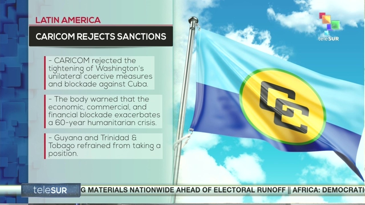 Latin America: CARICOM rejects sanctions against Cuba