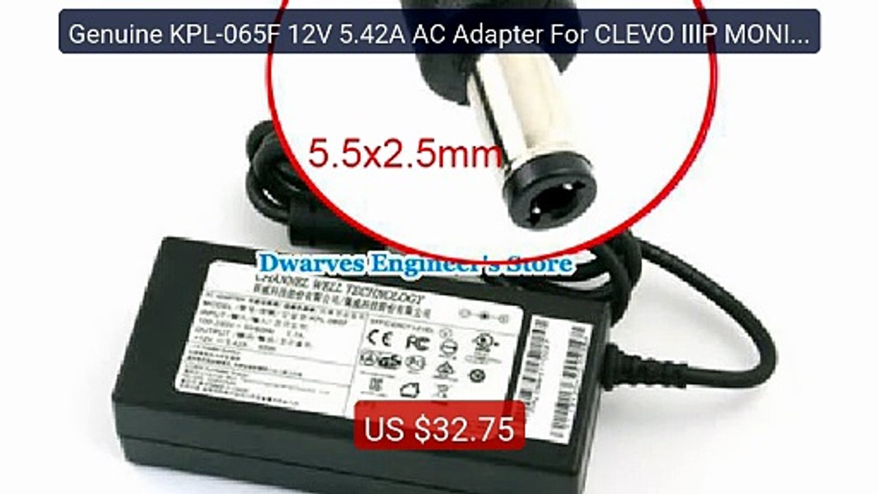 Genuine KPL-065F 12V 5.42A AC Adapter For CLEVO IIIP MONITOR F... -- Best Buy 2026 | Great Quality!