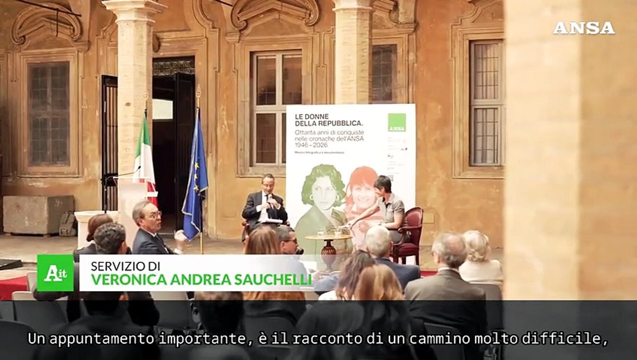 Inaugurata la mostra ANSA "Le donne della Repubblica" con Samantha Cristoforetti