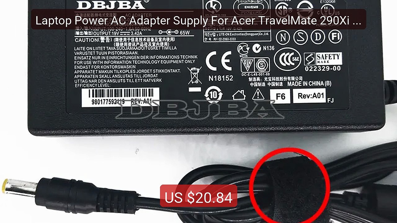 Laptop Power AC Adapter Supply For Acer TravelMate 290Xi 29... -- Top Pick 2026 | Unbeatable Price!