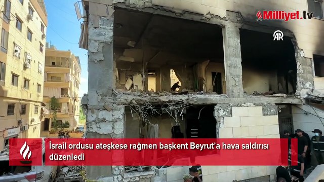 İsrail ordusu ateşkese rağmen başkent Beyrut'a hava saldırısı düzenledi