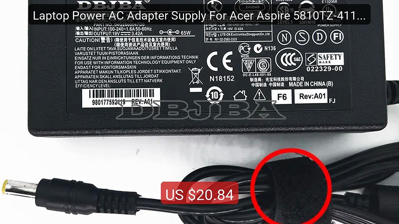 Laptop Power AC Adapter Supply For Acer Aspire 5810TZ-4112 5810TZ-... -- Best Deal 2026 | Shop Now!