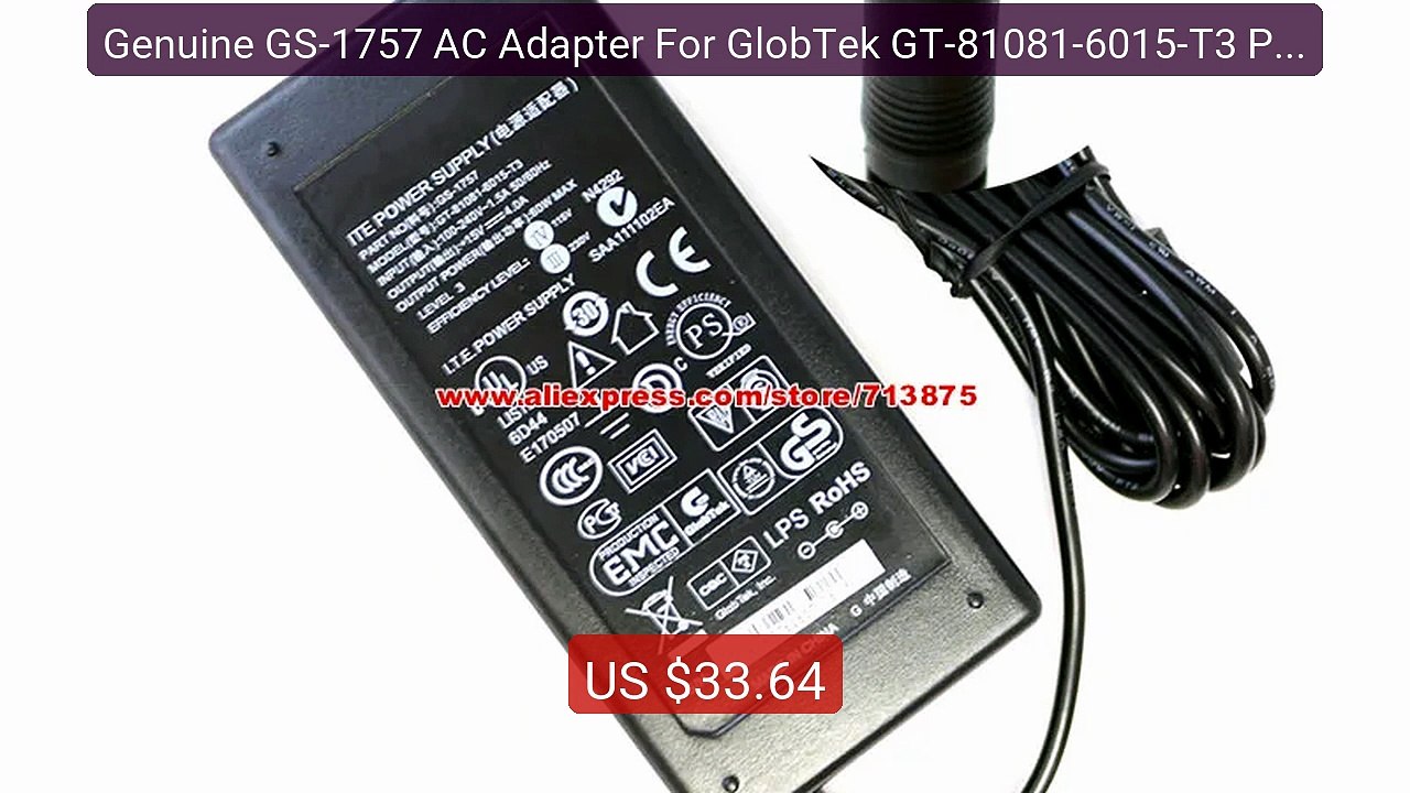 Genuine GS-1757 AC Adapter For GlobTek GT-81081-6015-T3 Power... -- Amazing Value 2026 | Must Have!