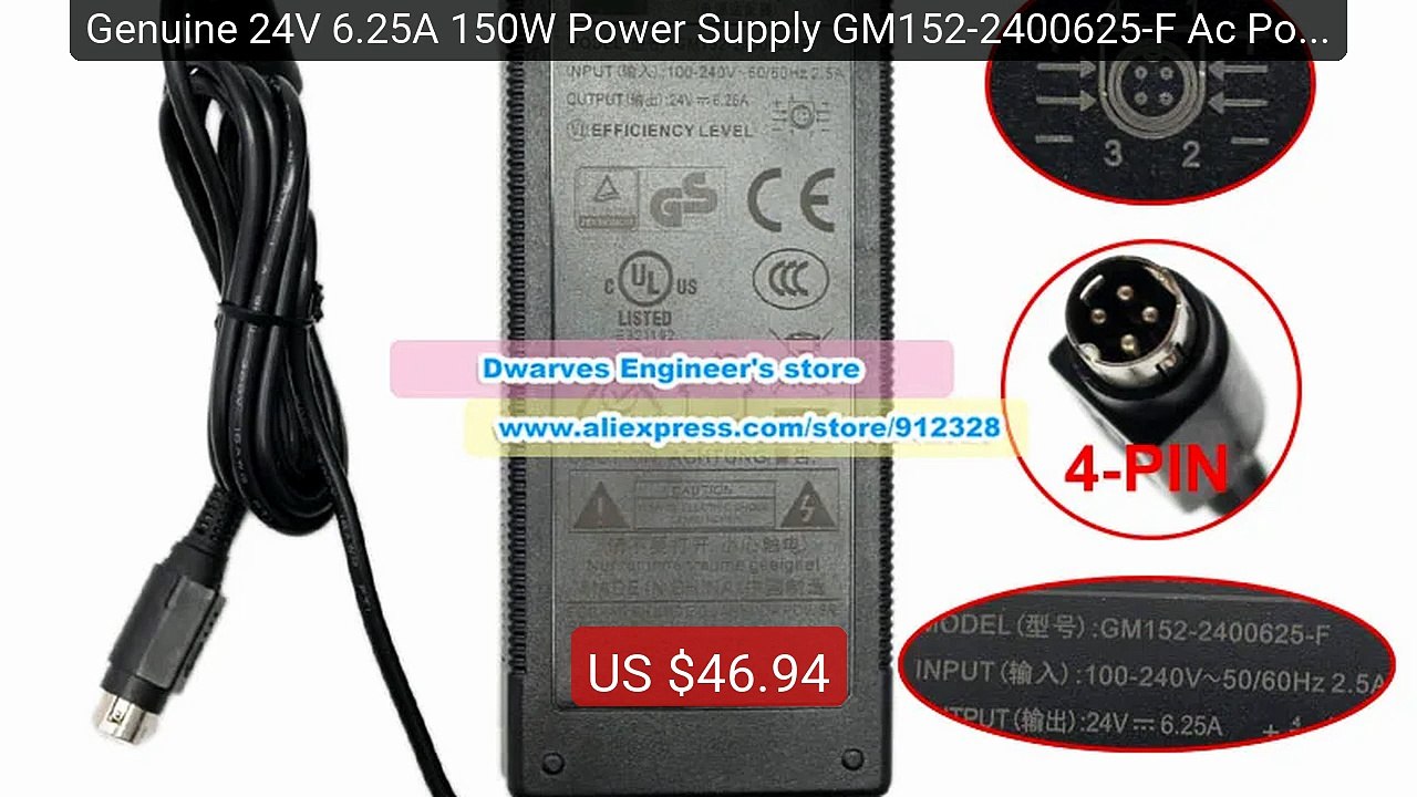 Genuine 24V 6.25A 150W Power Supply GM152-2400625-F Ac Power Adapt... -- Best Deal 2026 | Shop Now!