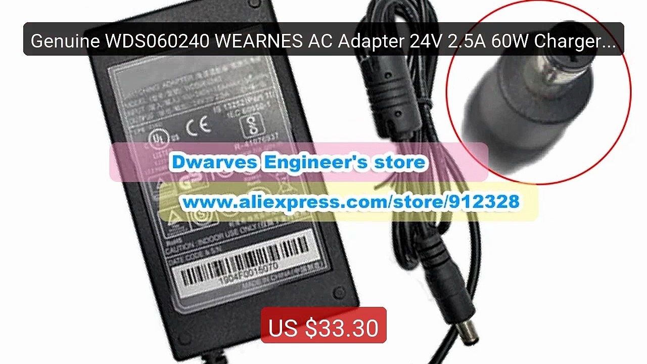 Genuine WDS060240 WEARNES AC Adapter 24V 2.5A 60W Charger for TSC ... -- Best Deal 2026 | Shop Now!
