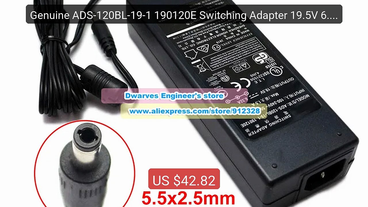 Genuine ADS-120BL-19-1 190120E Switching Adapter 19.5V 6.32A ... -- Amazing Value 2026 | Must Have!