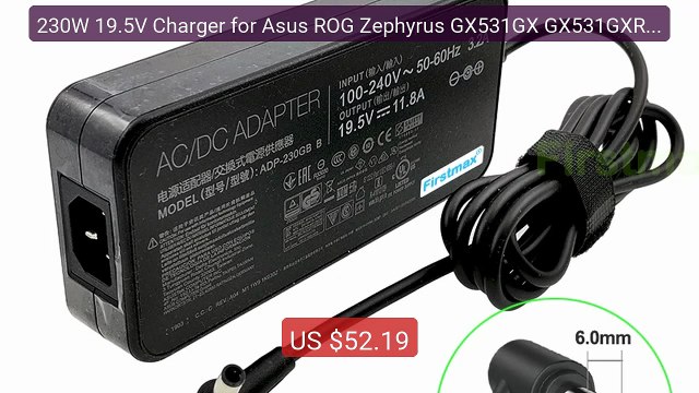 230W 19.5V Charger for Asus ROG Zephyrus GX531GX GX531GXR GX701GX G... Top Rated 2026 | Buy Now!