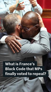 What is France's 'Black code' that MPs finally voted to repeal?