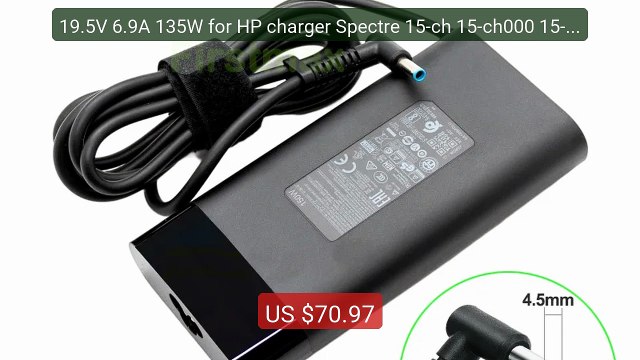 19.5V 6.9A 135W for HP charger Spectre 15-ch 15-ch000 15-df 15-df10... Top Rated 2026 | Buy Now!