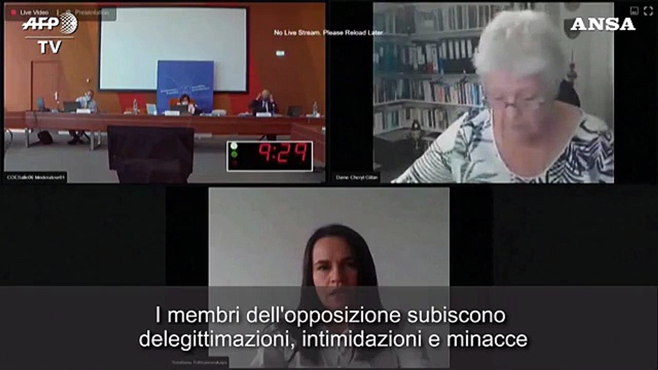 Bielorussia, Tikhanovskaya:  "Intimidazioni a oppositori di Lukashenko"