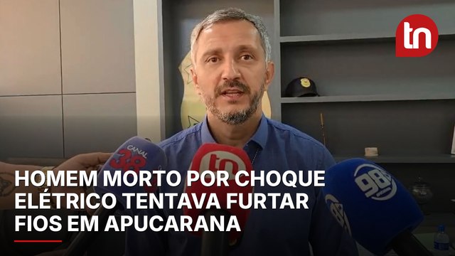 Homem morto por choque elétrico tentava furtar fios em Apucarana, diz delegado