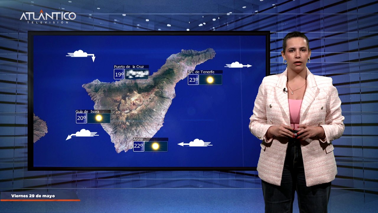 La previsión del tiempo en Canarias para el 29 de mayo de 2026, en Atlántico Televisión.