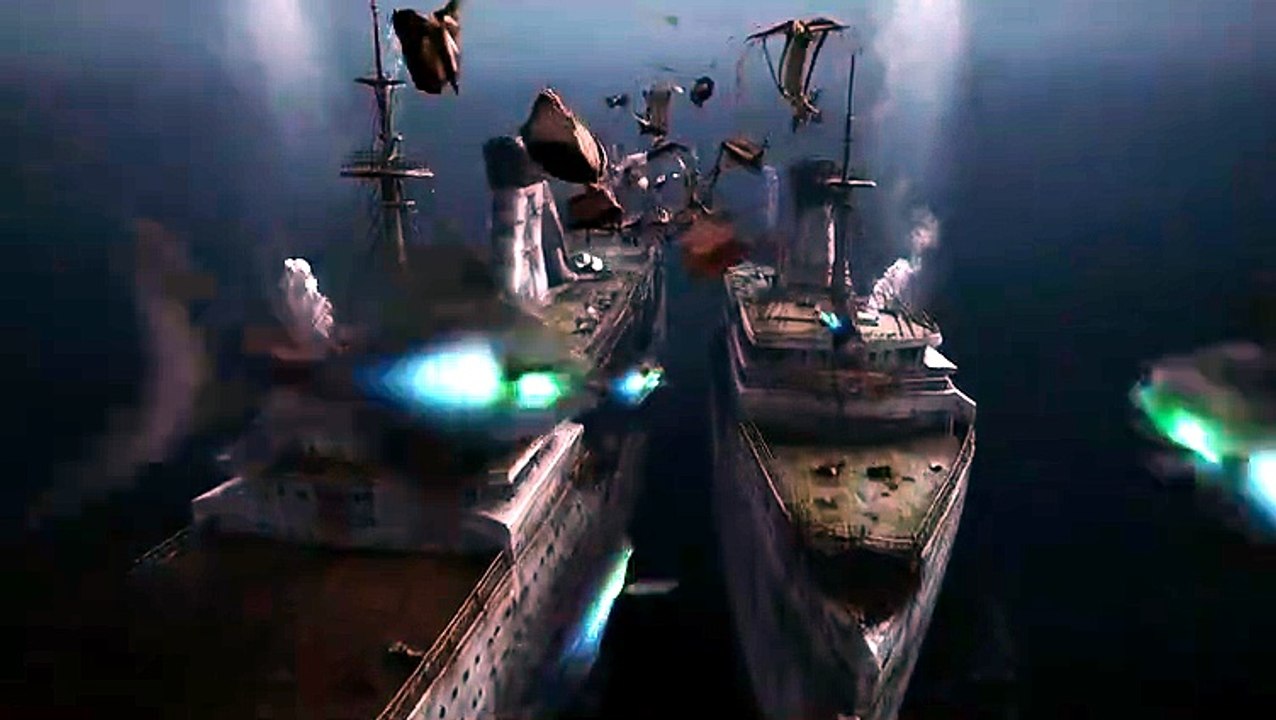 Titanic sinking — underwater POV
