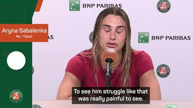 Sabalenka says it was 'painful' to see Sinner suffer