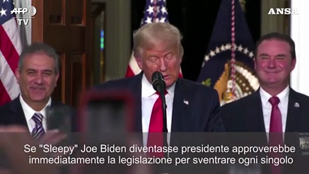 Trump improvvisa un sondaggio durante il comizio: "Meglio sleepy Joe o slow Joe?"