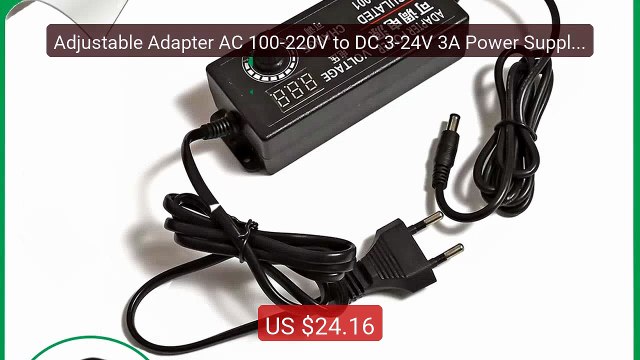 Adjustable Adapter AC 100-220V to DC 3-24V 3A Power Supply Uni... Best Buy 2026 | Great Quality!