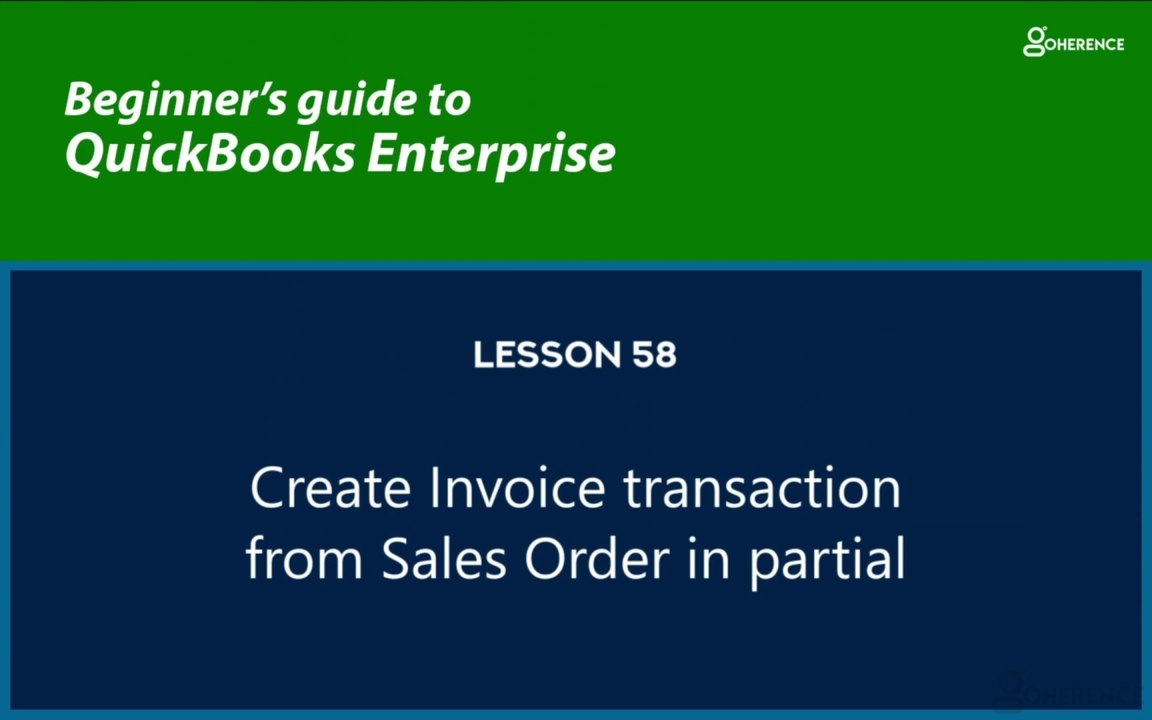 58 - Create Invoice transaction from Sales Orde...