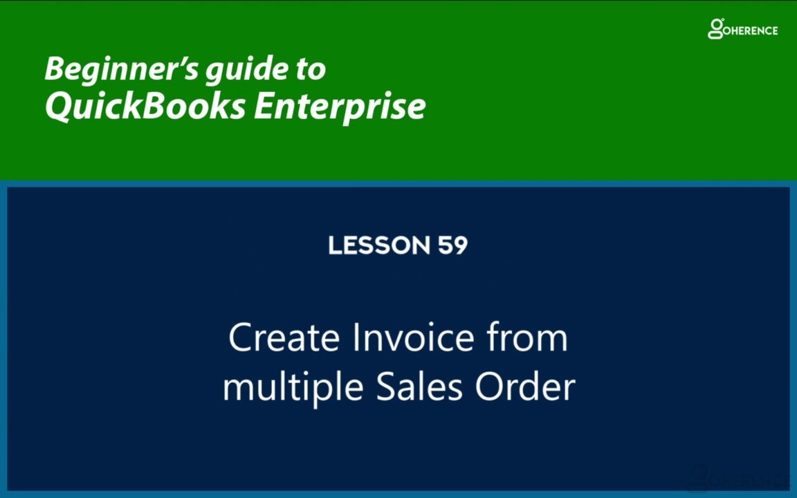 59 - Create Invoice from multiple Sales Orders