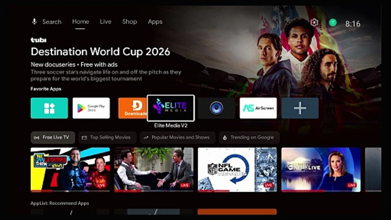 Upgrade elite app on android stick