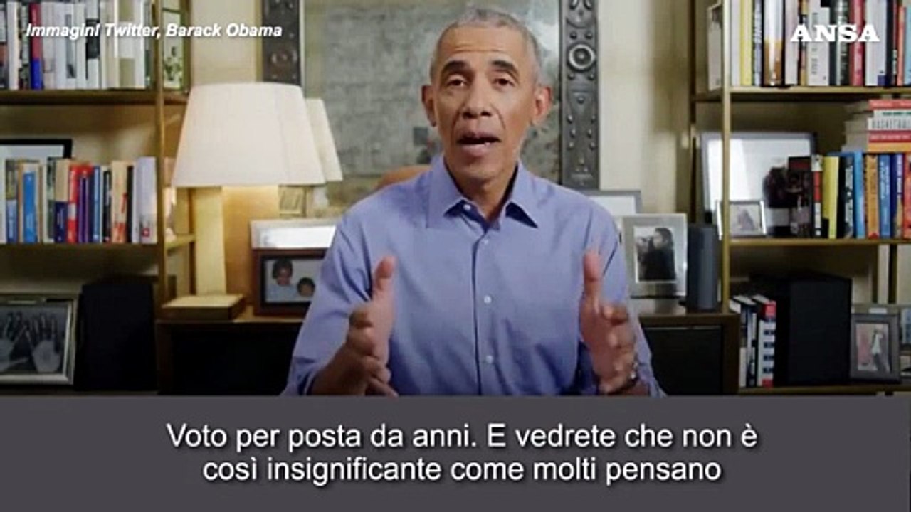 Usa 2020, Obama vota via posta in diretta social