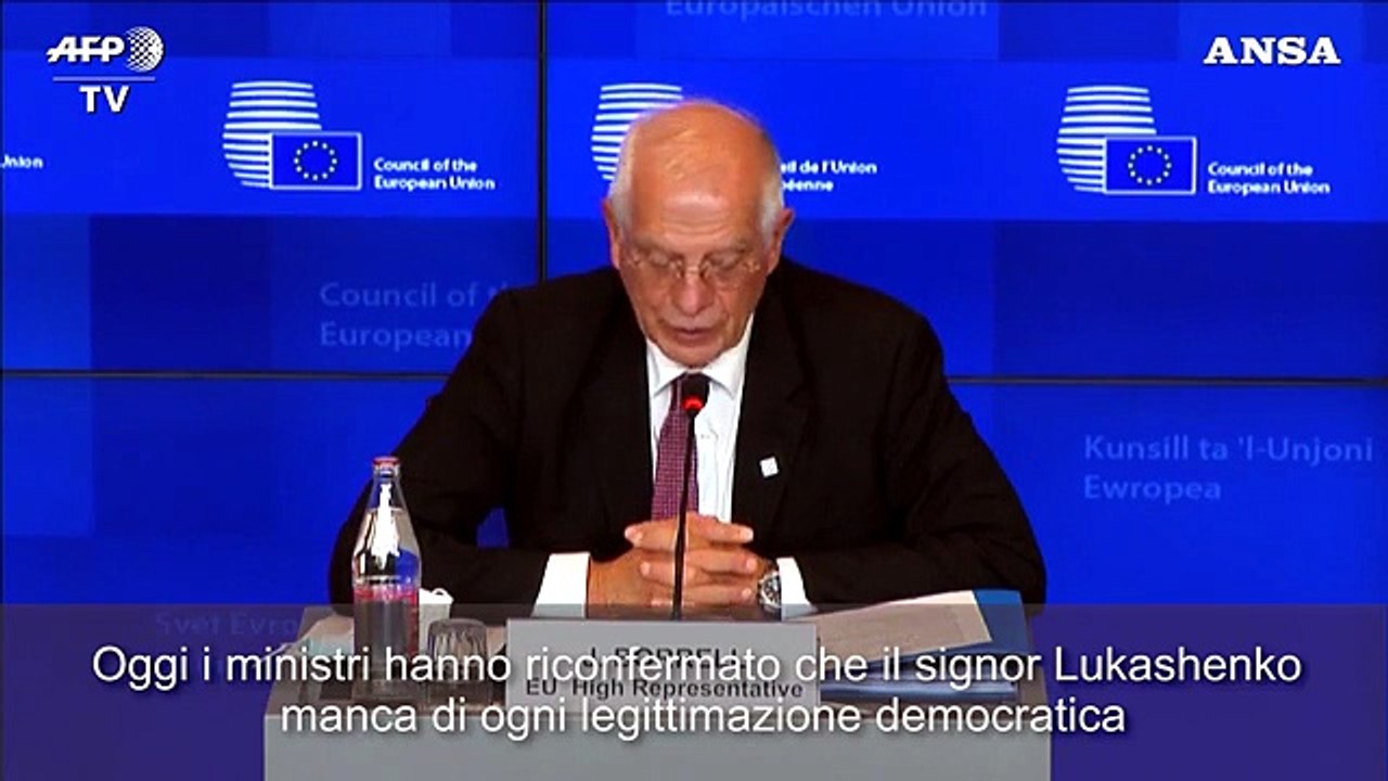 Bielorussia, Borrell: "Ok politico dell'Ue per sanzioni a Lukashenko"