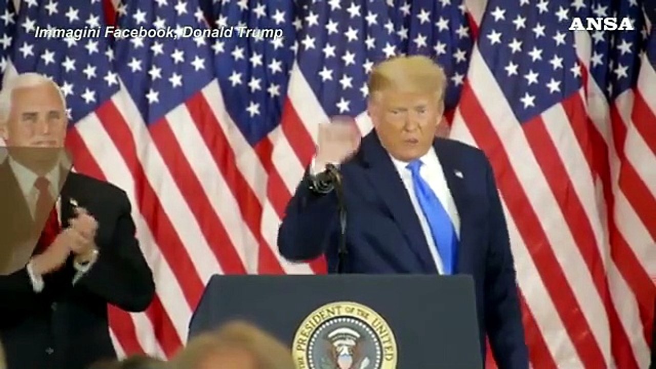 Usa 2020, Trump parla alla Casa Bianca: la platea e' senza mascherina