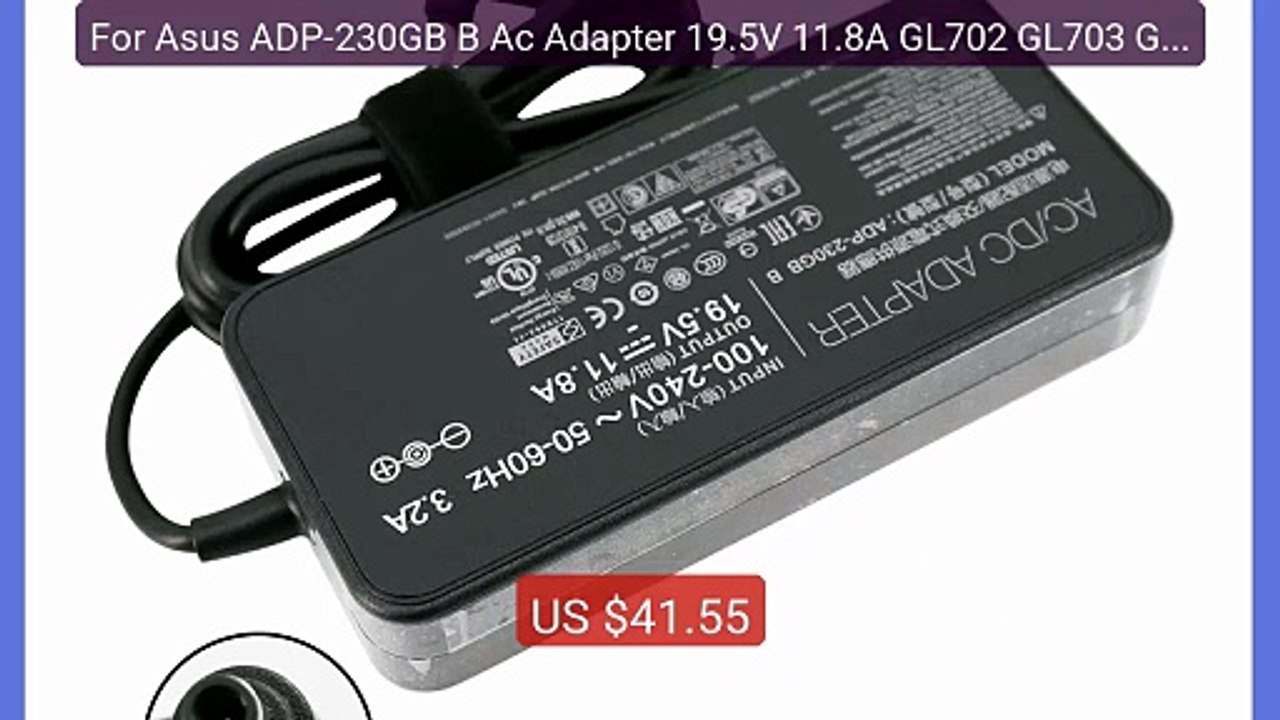For Asus ADP-230GB B Ac Adapter 19.5V 11.8A GL702 GL703 GL503 ... -- Hot Deal 2026 | Limited Offer!
