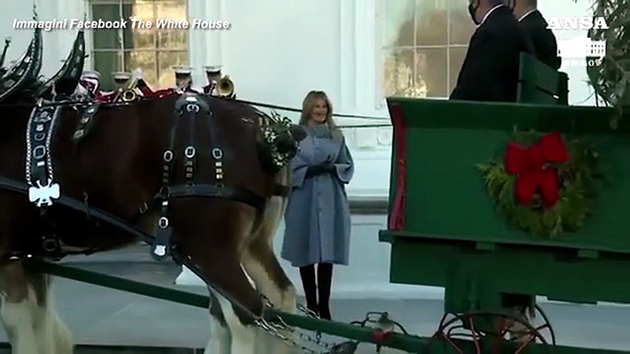 Melania Trump riceve l'ultimo albero di Natale alla Casa Bianca