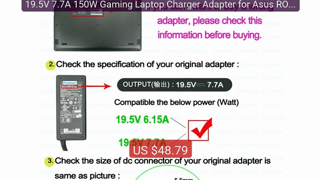 19.5V 7.7A 150W Gaming Laptop Charger Adapter for Asus ROG St... Amazing Value 2026 | Must Have!