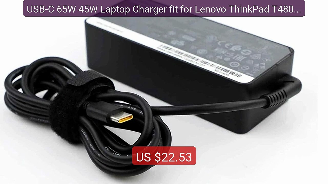 USB-C 65W 45W Laptop Charger fit for Lenovo ThinkPad T480 T490 T580... -- Top Rated 2026 | Buy Now!