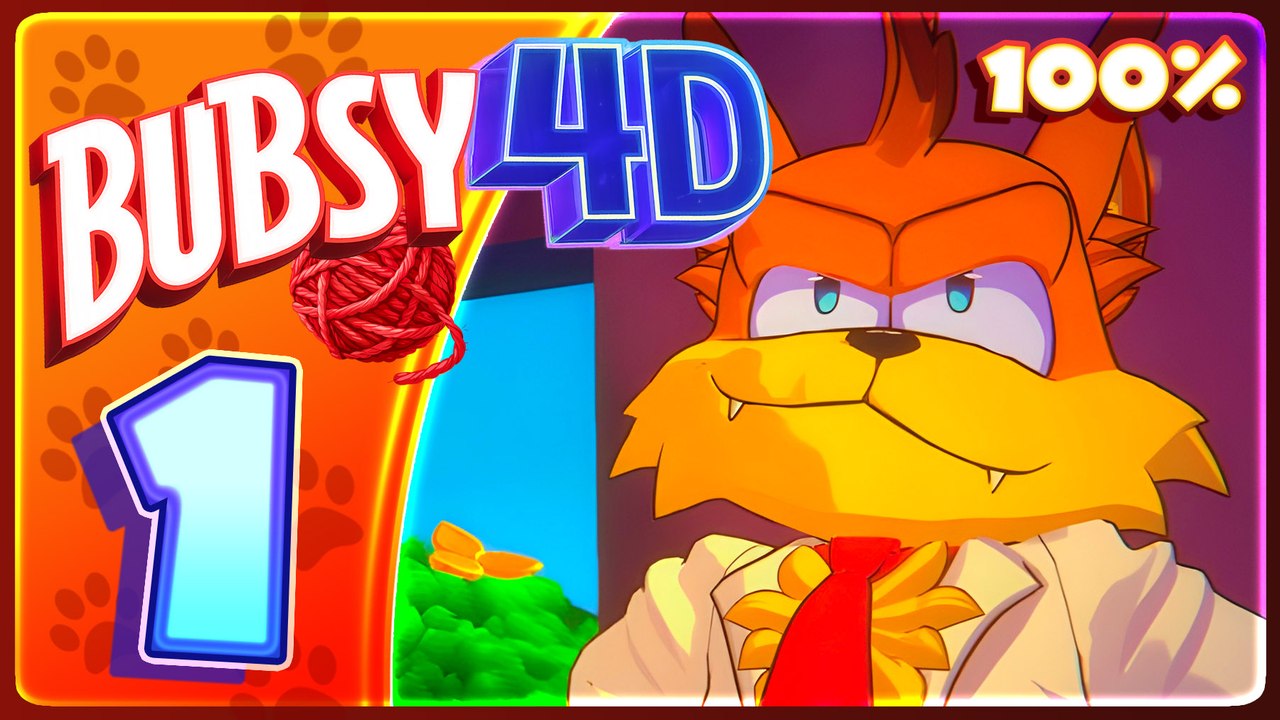 Bubsy 4D Walkthrough Part 1 • 100% • World 1: Wooltopia (PS5) 🧶