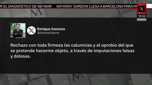 Enrique Inzunza rechaza las acusaciones de EU en su contra | Jaime Núñez, 28 de mayo de 2026