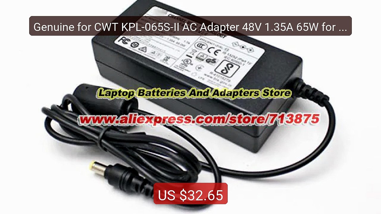 Genuine for CWT KPL-065S-II AC Adapter 48V 1.35A 65W for Hikv... -- Amazing Value 2026 | Must Have!