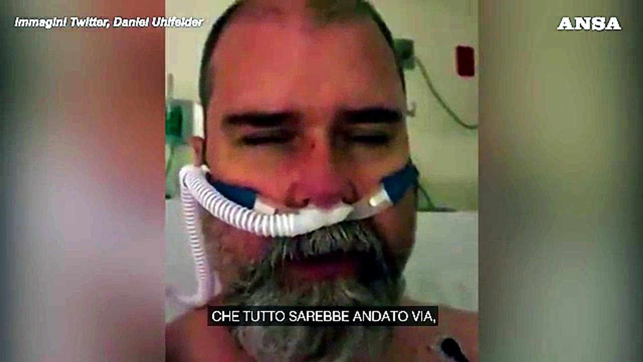 Covid, il "No Mask" pentito dal suo letto d'ospedale: "Indossate la mascherina"