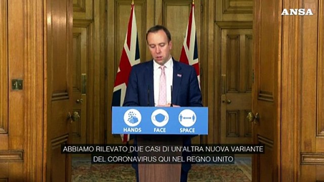 Covid, Hancock: Nel Regno Unito altra nuova variante dal Sudafrica