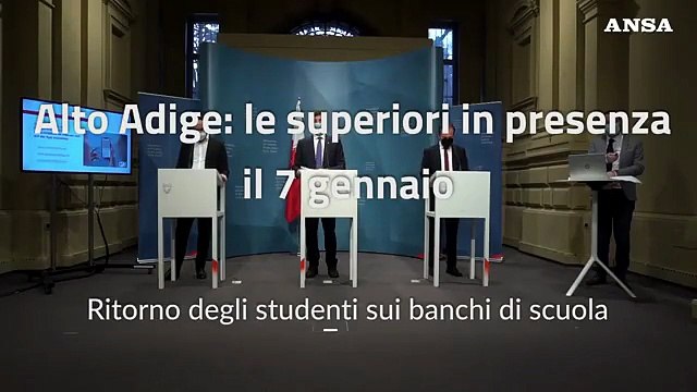 Alto Adige, scuole superiori in presenza dal 7 gennaio