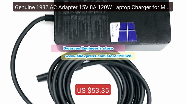 Genuine 1932 AC Adapter 15V 8A 120W Laptop Charger for Micros... Amazing Value 2026 | Must Have!