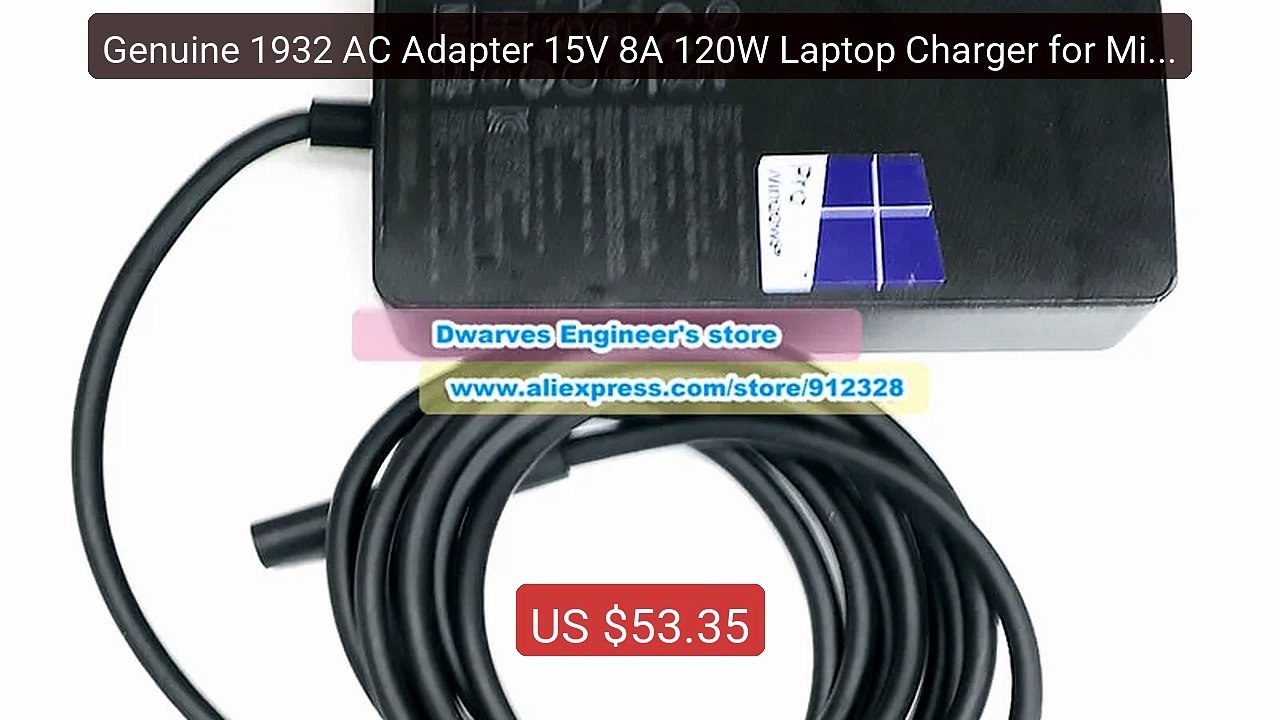 Genuine 1932 AC Adapter 15V 8A 120W Laptop Charger for Micros... -- Amazing Value 2026 | Must Have!