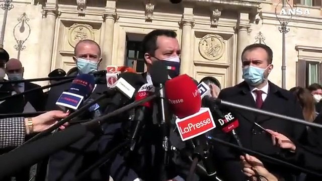 Salvini dopo l'incontro con Draghi: Su molti temi c'e' condivisione