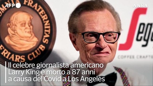 Covid, morto il giornalista americano Larry King