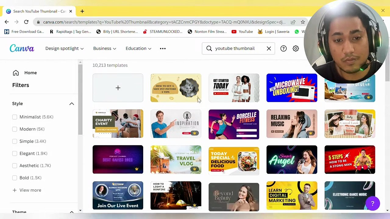 CARA MEMBUAT THUMBNAIL YOUTUBE | CANVA