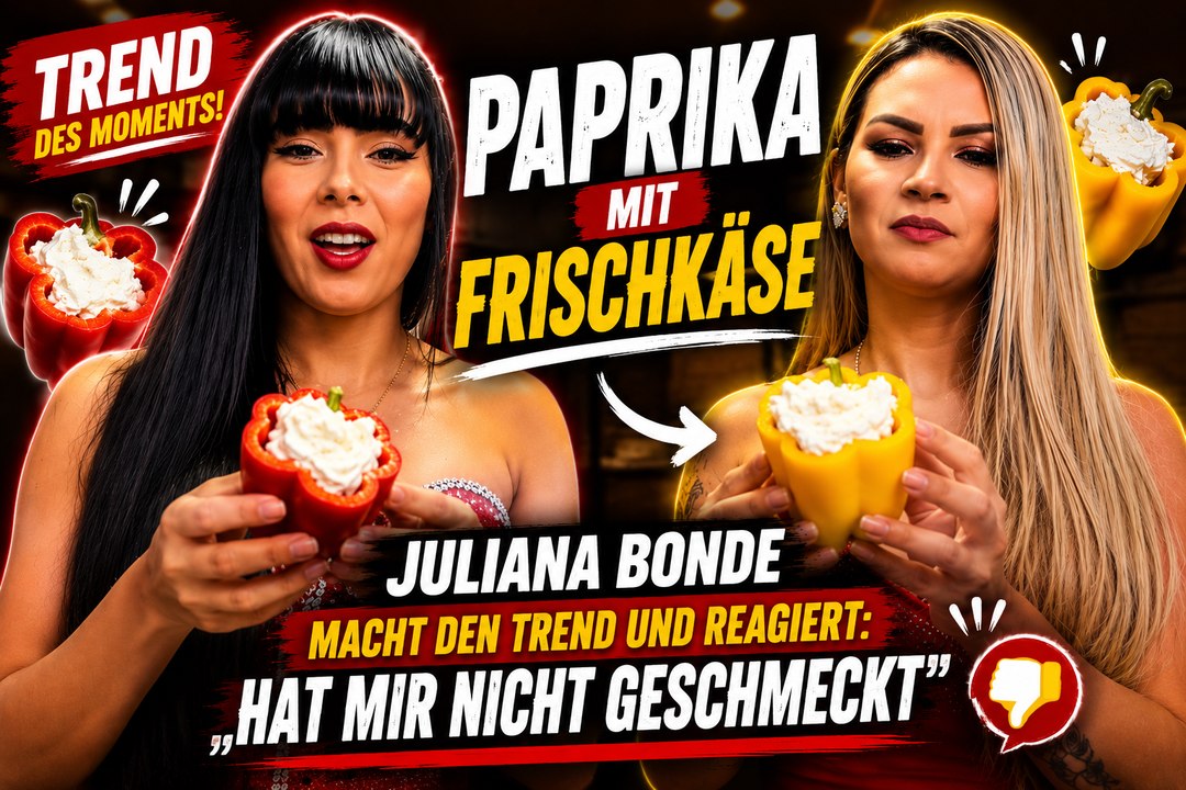 Juliana Bonde macht beim Paprika-mit-Frischkäse-Trend mit und reagiert: „Hat mir nicht gefallen“