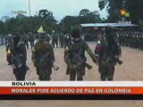 Evo Morales le pide a las FARC dejar las armas