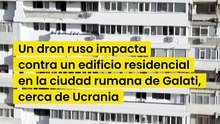 DOS HERIDOS tras el IMPACTO de un DRON contra un EDIFICIO RESIDENCIAL en RUMANÍA