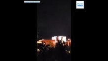 لحظة اصطدام طائرة مسيرة روسية بمبنى سكني في رومانيا