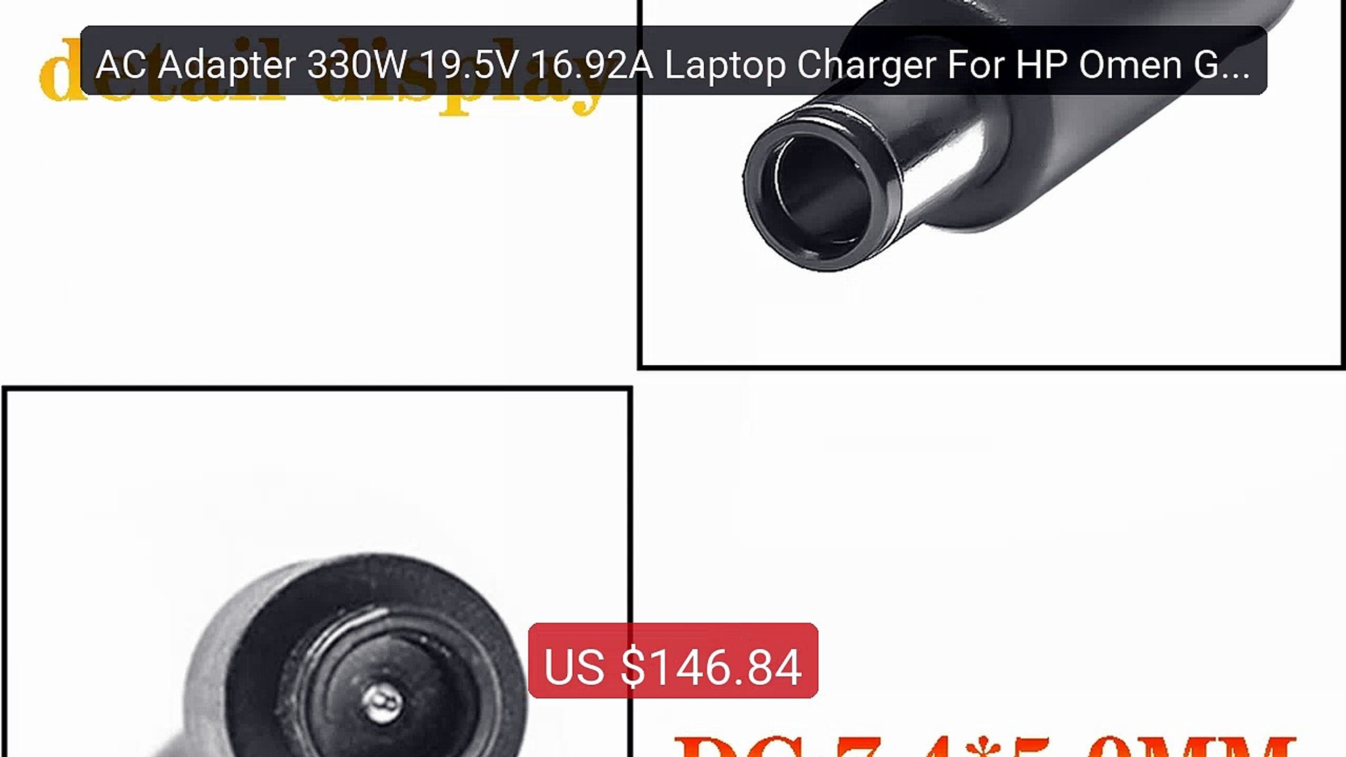 ⁣AC Adapter 330W 19.5V 16.92A Laptop Charger For HP Omen Gaming... -- Best Buy 2026 | Great Quality!